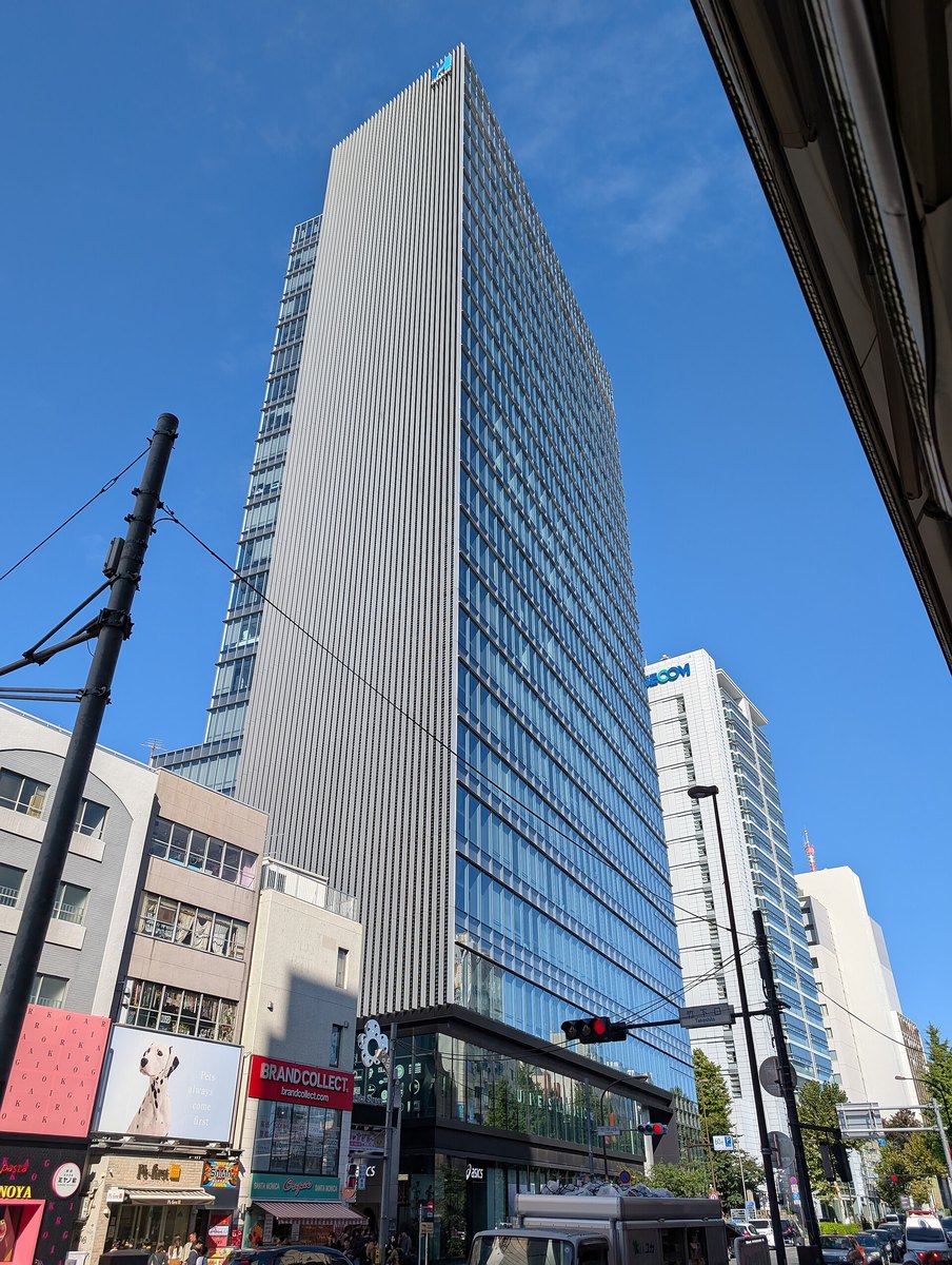 The Jingūmae Tower Building on Meiji-dōri in Harajuku. A-Sketch gives its head office as 神宮前1-5-8, on the 11th floor - a multi-tenant office block rather than the label's own building, but the address is the company's own statement.
