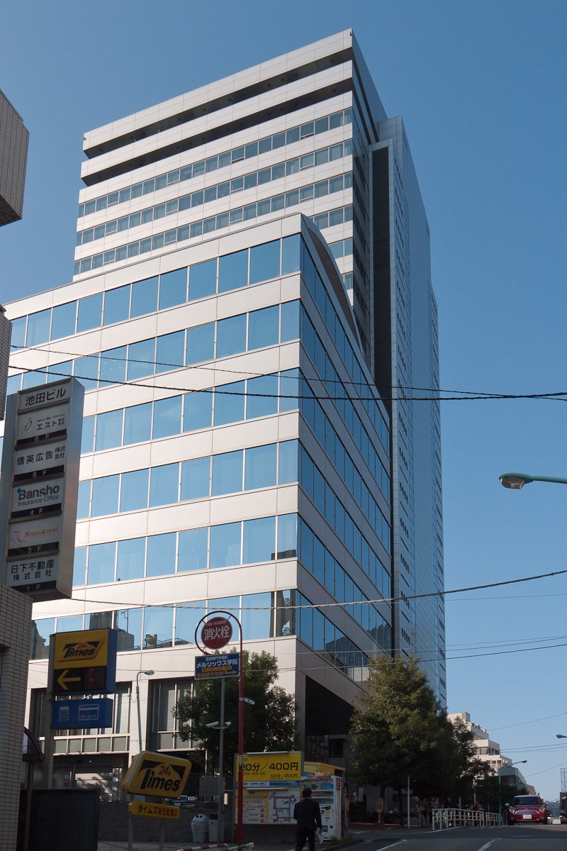 Shibuya Infoss Tower in Sakuragaokachō. A-Sketch gave its first head office as 桜丘町20-1, on the 18th floor of this multi-tenant tower, when ONE OK ROCK's first disc came out in March 2008.